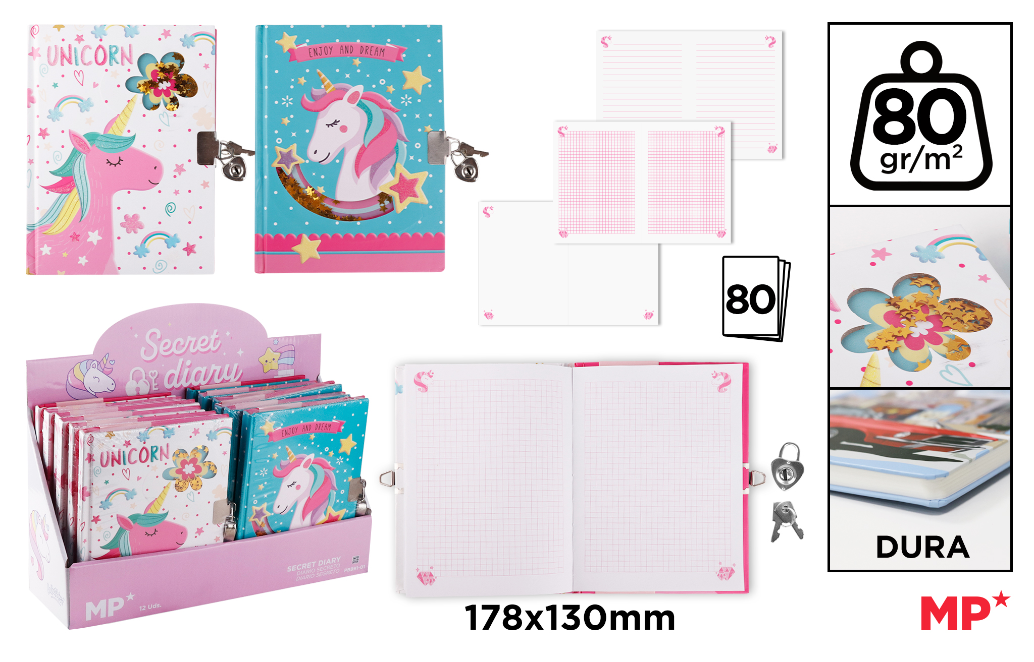 PB891-01 CUADERNO SECRETO CON CANDADO.
